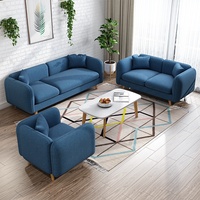 Canapé modulaire sectionnel carré inclinable moderne de 1,9 m avec pieds en bois et revêtement en tissu pour petits salons