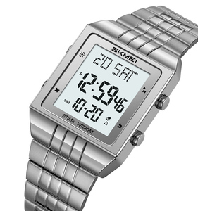 Nuovo Arrivo Orologio <span class=keywords><strong>da</strong></span> <span class=keywords><strong>Polso</strong></span> Uomo Skmei 2335 Lusso Oro Cinturino in Acciaio Inossidabile Impermeabile 30 Metri Orologio Digitale Sportivo con Allarme - Product Image 4