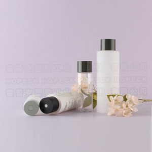 HOPECK Kosmetik-Gerade Flasche für Toner/Erfrischer/Ätherisches Öl/Serum, Siebdruck Runde Plastikflasche mit Doppelschicht-Schraubverschluss - Product Image 5