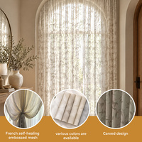 Voilage en gaze transparente style ferme, doux et respirant, pour décoration de fenêtres de chalet, de maison de campagne et de cabane, service OEM ODM