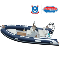 4.8m fibre de verre coque pliable gonflable nervure bateau 1.2mm PVC Sport Yacht pour les eaux océaniques lac pêche Hypalon plongeurs dérive