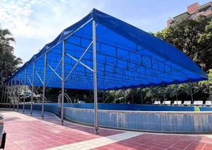 Auvent motorisé rétractable pour piscine, entrepôt, zone <span class=keywords><strong>de</strong></span> stockage, <span class=keywords><strong>abri</strong></span> électrique. - Product Image 5