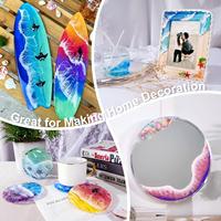 Pâte de pigment en résine époxy titane, colorant concentré écologique opaque pour l'art DIY, pour la création de dessous de verre à motifs vagues océaniques, résine UV