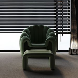 Canapé rond créatif en tissu rembourré avec rembourrage en mousse pour salon, petit appartement, balcon, salon de beauté, maison d'hôtes - Product Image 3