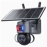 Caméra de sécurité domestique UBOX WiFi 4G transfrontalière à 3 objectifs avec zoom 15x, caméra extérieure sans fil AI infrarouge à liaison bullet et sphérique