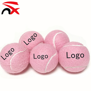 Pelota de tenis de fibra química, juguetes de ejercicio para mascotas, Natural pelota de tenis de goma, logotipo personalizado para perros y gatos, juguete - Product Image 2