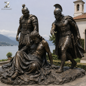 Estatua de Bronce de Jesús y Soldados Romanos a Tamaño Real, Escultura Religiosa Fundida a Mano para Iglesia, Capilla, Memorial y Decoración de Jardín Sagrado - Product Image 2