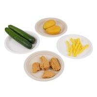 Assiettes de bagasse jetables compostables écologiques pour le dîner de 7 pouces de restaurant