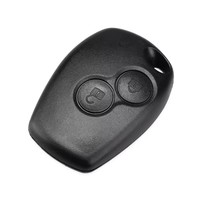 Couvercle de coque de clé à distance de voiture LN--2 de 10mm avec lame 2 boutons 206 prise Compatible pour Renault Clio Kangoo Twingo Modus Languna