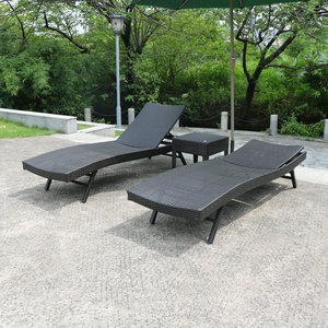 Chaise longue de luxe pliable et inclinable en rotin tressé pour hôtel, extérieur, plage, patio et piscine - Product Image 3