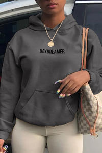 Sweat-shirt à capuche pour <span class=keywords><strong>femme</strong></span>, imprimé lettres, nouvelle collection automne-hiver, vente en gros - Product Image 6