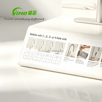 Support de présentation multifonctionnel pour robinet de cuisine, logo personnalisé, en métal, moderne, pour robinet mélangeur de cuisine VINO, 3 en 1, 2 kg