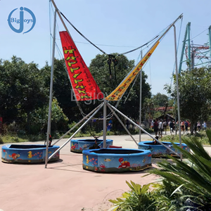 <span class=keywords><strong>Trampoline</strong></span> Bungee Rond pour 4 Personnes, Couleur Personnalisée, Équipement de Parc d'Attractions Extérieur à Prix Abordable pour Fêtes Foraines et Carnavals - Product Image 4