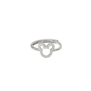 Mickey Mouse Ring For Women Cartoon Animal Zodiac Pave Setting Jewelry Gift - Product Image 5