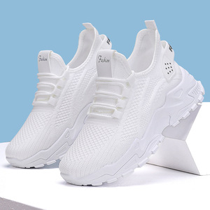 Women's Large Size 43 Breathable Sneakers Lightweight <b>Soft</b> <b>Sole</b> High-Heel <b>Shoes</b> Shallow Mouth Lace-up New Walking Style - Product Image 6