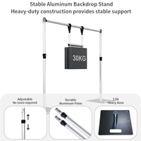 Kits de cadres en aluminium robustes pour rideaux et tentures, supports de toile de fond réglables pour décorations d'événements et de mariages (vente en gros)