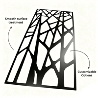 Panneaux de clôture décoratifs en métal découpés au laser, panneau de brise-vue pour jardin, clôture extérieure en aluminium