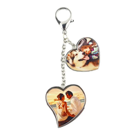 Werbung Benutzer definierte Logo Schlüssel bund Sublimation Leere Schlüssel anhänger Für Promo Geschenk