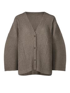 Veste élégante en tissu uni anti-froissement pour femmes grandes tailles, à bouton unique, col carré, ample, plissée, vêtement d'extérieur 100% polyester - Product Image 4