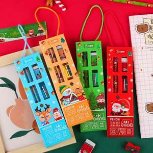 Christmas Handheld 6-Piece Primary Ruler Rubber Pencil Sharpener <b>Gift</b> <b>Set</b> Five Piece Stationery <b>Set</b> for Children Christmas <b>Gift</b> - Product Image 5