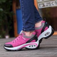 Chaussures de sport décontractées pour femmes, idéales pour la randonnée en extérieur, le tourisme tout-terrain, avec coussin d'air, semelle souple rehaussée, pour la marche et la course à pied
