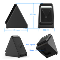 GTCODESTAR Lecteur de codes à barres 2D sans fil GT-610A pour bureau et lecteur de codes QR Interface USB Boîte de paiement pour supermarché Lecteur de table