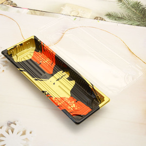Disposable Plastic Food Sushi Tray with lid