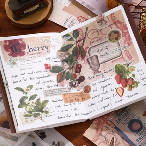 Vintage Schmetterling- und Blumen-<span class=keywords><strong>Ephemera</strong></span>-Kollektion A5-Format Wasserfeste Ausgestanzte Natur-Washi-Sticker-Buch für Bullet Journals - Product Image 2