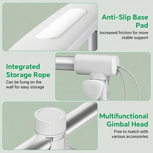 Studio Fill Light <b>Stand</b> with Metal Base-USB-Powered Adjustable Color Temperature Foldable & Space-Saving Design - Product Image 2