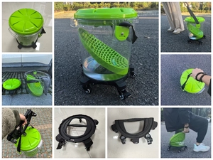 Portable <strong>Plastic</strong> Car Washing Water Storage Bucket With Dolly And Sand Filter Net For Car Cleaning - Product Image 6