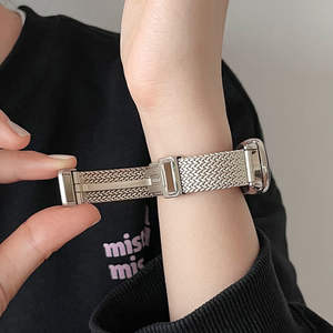 Correa de reloj transpirable Upro para Xiaomi Series 10 9 8, brazalete de metal milanesa magnética de acero inoxidable, correa para Mi Band 10 - Product Image 5