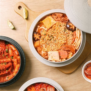 เกาหลี Nonstick หม้อซุปหม้อเครื่องครัวชามจาน Bibimbap หม้อหม้อพร้อมฝาปิด - Product Image 2