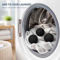 Éponges réutilisables anti-poils pour animaux, boules de séchage pour lave-linge, attrape-peluches pour machine à laver, nettoyage des poils de chien et de chat