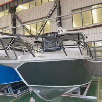 Bateau de pêche en aluminium Gospel 22,5 pieds (6,85 m) à coque en V profond, entièrement soudé, yachts rapides, bateau de luxe pour le tourisme, bateau économique avec cabine à vendre