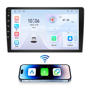 Autoradio FM AM 9 pouces 10 pouces Lecteur MP5 1 Din CarPlay sans fil Android Auto BT Mirror Link GPS Unité multimédia - Product Image 1