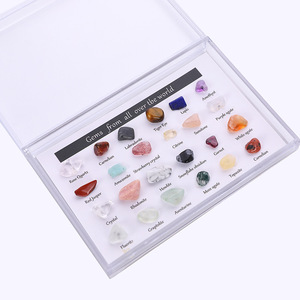 24 Soorten Natuurlijk Kristalagaat Semi-Edelsteen Mineraal Specimen Geplaatst Gepolijste Rotsen Voor Kinderen Geologie Onderwijs - Product Image 2