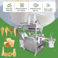 Sucre glace gaufrette cuisson semi-automatique manuel Commercial gaufre crème glacée cône moule fabricant Machine pour