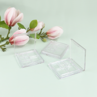 Nouveauté vente en gros de fard à paupières vide de marque privée en plastique transparent personnalisé étui à fard à paupières maquillage 7 en 1 emballage de palette de fard à paupières