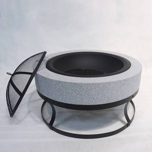Magnesium Oxide Fire Pit 70x70x50cm Outdoor Wood Burning Fireplace Garden Patio Heater Brazier - Product Image 1
