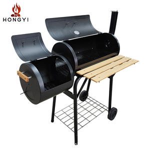 Barbecue au charbon de bois Hongyi avec fonction fumoir, 60 cm, chariot, pour usage extérieur, maison et villa - Product Image 4