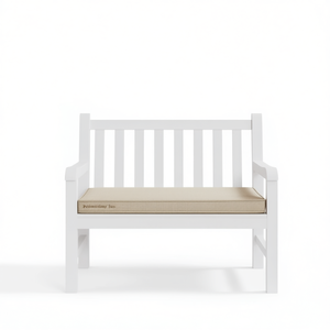 Coussin de banc de jardin en tissu Oxford beige moyen, amovible, lavable, toutes saisons, rectangulaire, motif uni - Product Image 1