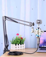 Support OEM de microphone de bureau, réglable, pliable, personnalisé