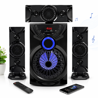    Sistem Speaker Home Theater Surround Sound dengan Layar LED, Tuner FM, Input USB/SD, dan Remote Control