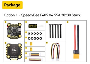 SpeedyBee <span class=keywords><strong>F405</strong></span> V4 BLS 55A 30x30 FC&ESC Stack ชุดควบคุมการบิน FPV ขนาด 30x30 พร้อม ESC กำลังขับ 55A - Product Image 4