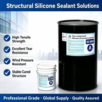 Mastic structurel silicone bicomposant à durcissement neutre, haute adhérence, pour usage construction, directement de l'usine