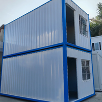 Maison conteneur préfabriquée modulaire à structure en acier, empilable sur 2 étages, pour logement de personnel et camp de travailleurs