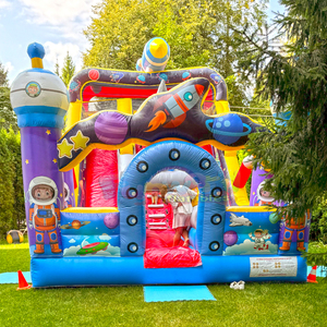 Castillo inflable gigante de calidad comercial para exteriores, con tobogán espacial, para fiestas infantiles. - Product Image 3