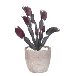 Nouvelle arrivée petite plante d'herbe en plastique artificielle Venus Flytrap pour la décoration de paysage - Product Image 3