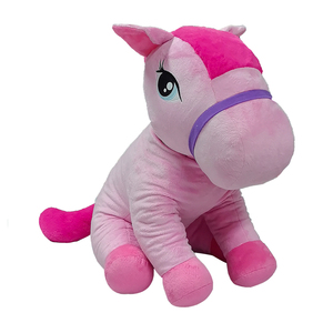 Woodfield 22 pouces, adorable petit cheval rose, peluche de dessin animé, jouet en peluche super doux avec rembourrage en coton PP, brodé pour les enfants - Product Image 3