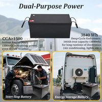 Kondisi Baru Baterai Mobil Lifepo4 24V 140Ah 1500CCA Proteksi IP67, Triple Emergency Start untuk Starter Mesin Truk Otomotif